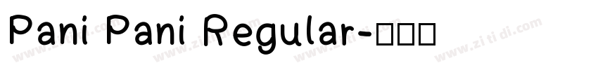 Pani Pani Regular字体转换